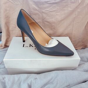 LK Bennett Charcoal Gray Heels NEW